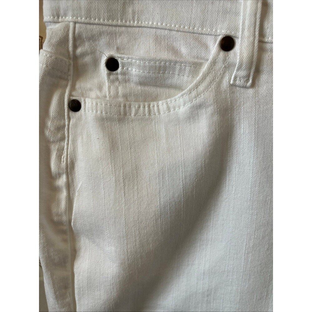 Lee Platinum Label Women's White Bootleg Denim Jeans Comfort Waistband Size 12S - Picture 3 of 8